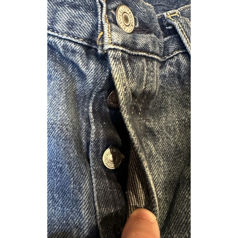 Levi's Women's 501 Mid Rise Button Fly Distressed Straight Leg Size 26 - Picture 2 of 10